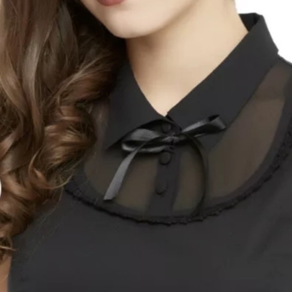 NEW Harry Potter Collared Lace Up Back Mini Dress in Black Size Medium - Picture 3 of 12